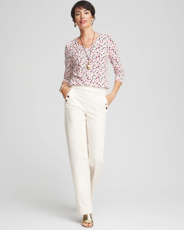 Spots 3/4 Sleeve Perfect Tee - image 2